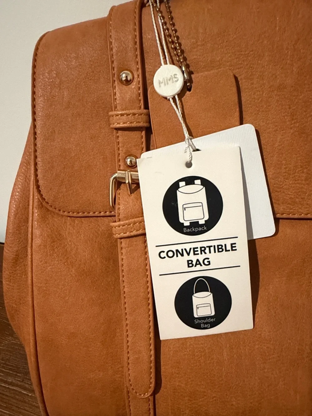 MMS Design Studio Vegan Leather Convertible Bag - Picture 3 of 9